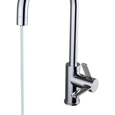 Grifo de cocina monomando 3 vías con 1 mando y 2 salidas de agua para equipos de tratamiento del agua