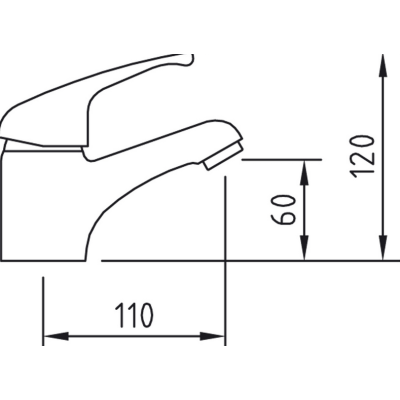 Grifo de lavabo monomando 60mm  Panam Urban