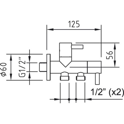 Grifo Bide / WC con ducha higiénica. Modelo Camel.