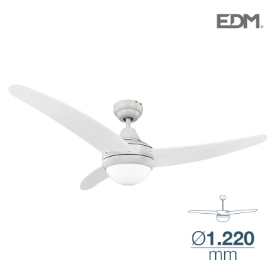 VENTILADOR DE TECHO MODELO EGEO BLANCO 60W Ø ASPAS 122 cm EDM