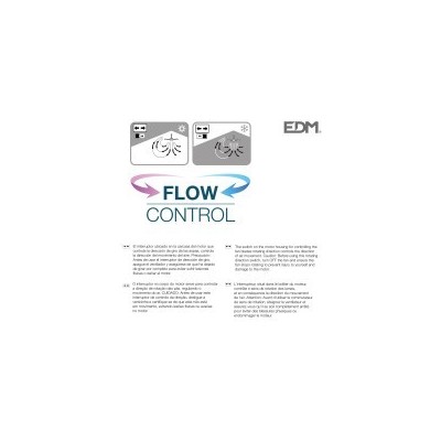 VENTILADOR DE TECHO MODELO MINI INDUSTRIAL BLANCO 60W Ø ASPAS 120 cm EDM